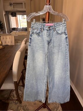 Freckled Poppy Light Wash Tall Wide Leg Women’s Jeans